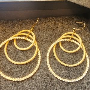 New Fashion Gold 3 Hoop Hook Earrings